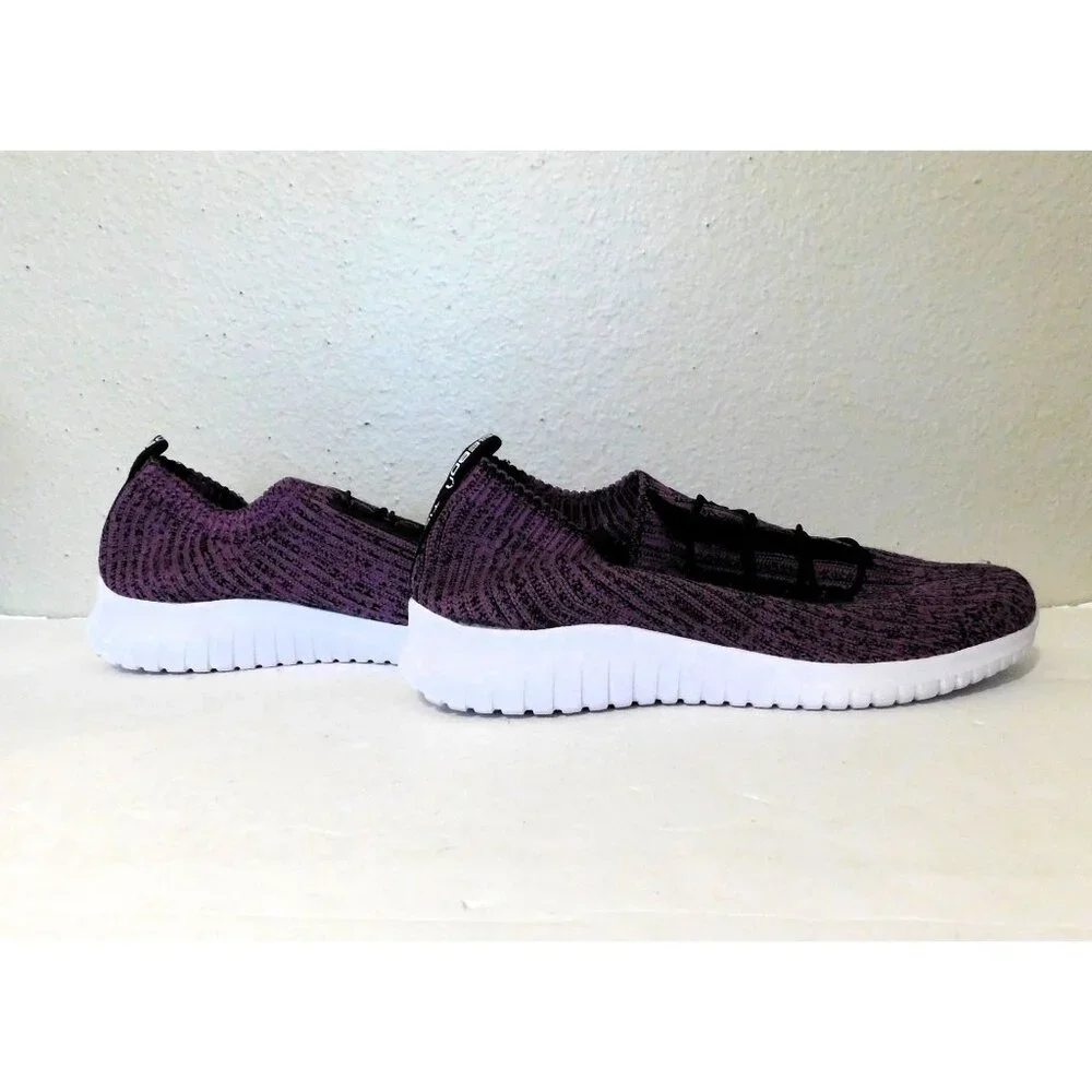 Tiosebon Slip-On Walking Sneakers Size 43 11 Purple Lightweight Stretch Comfort - Picture 6 of 10